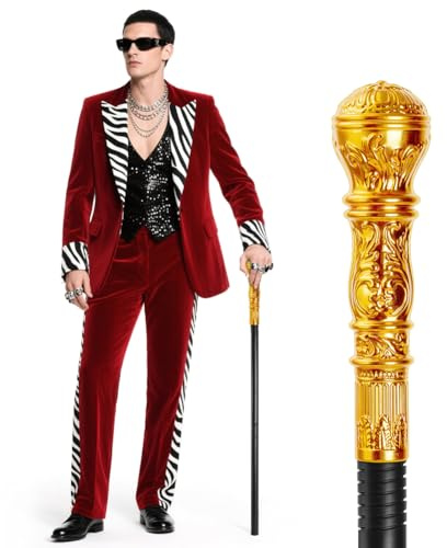 AUYAO Halloween Gothic Vintage Gehstock Zauberer Zauberstab Cosplay Props | Steampunk Gehstock Spielzeug Zauberstab Pharao Zepter Zauberer Kostüm Gothic Looks Fasching Party Halloween Karneval
