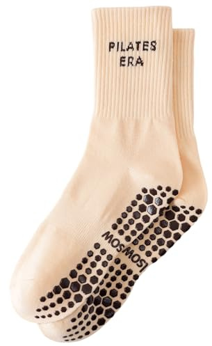 Yawlsow Pilates Stoppersocken für Damen Rutschfeste Yoga Grip Socken | mit Noppen niedlich und bequem für Reformer Ballett Barre Tanz Trampolin Krankenhaus Fitness Zuhause Atmungsaktiv