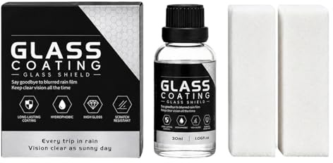 Zetqhuu Rivestimento in Vetro per Auto 30 millilitri - 30 Millilitri Liquido Detailing Antipioggia - Prodotti Trattamento Vetri | Per Restauro Fari, Finiture, Automobili, Moto, Camper, Pulizia E