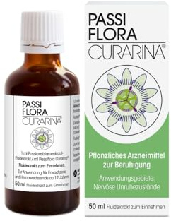 Passiflora Curarina Fluidextrakt 50 ml - Zur Beruhigung bei nervösen Unruhezuständen, innerer Unruhe, Angespanntheit, nervlicher Belastung & Gereiztheit - dauerhaft anwendbar ohne Abhängigkeitsrisiko