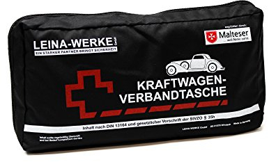 LEINA-WERKE REF 11106 Leina Kfz-Verbandtasche Elegance, Inhalt DIN 13164, schwarz