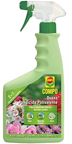 COMPO Duaxo Fungicida Polivalente, Para plantas de interior, huerto y jardín, 750 ml