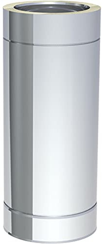 Edelstahl Schornstein Doppelwandig - Längenelement 500 mm - (Ø 180 mm)