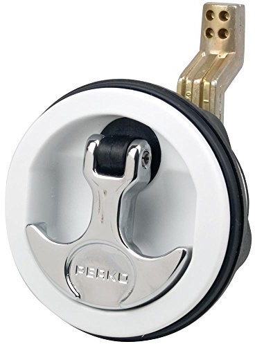 Perko 1092DP1WHT White T-Handle Surface Mount Latch - 3/4 - 2-3/8