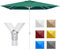 paramondo Interpara Parasol Pour Jardin Balcon Et Terrasse, Pliable, Avec Manivelle, Carré 3 x 3m / Vert/Armature (Blanc)