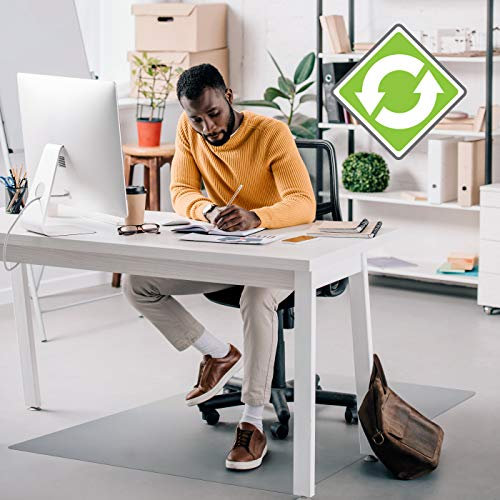Floortex® Enhanced Polymer Rectangular Chair Mat for Hard Floors - 48 x 51
