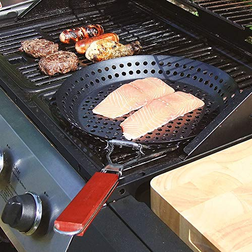 BBQ Frying Pan with Fold Away Handle - 30cms