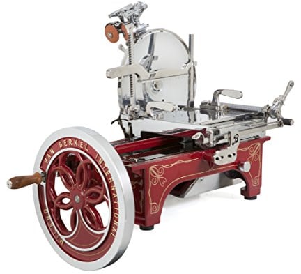 Berkel - Affettatrice a Volano - Mod. L16 Novità 2018 - Rosso Berkel con Decori Oro e Volano Fiorato