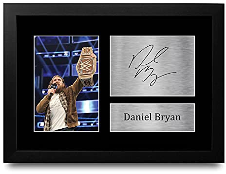 HWC Trading Daniel Bryan A4 Gerahmte Signiert Gedruckt Autogramme Bild Druck-Fotoanzeige Geschenk Für Wwf Wwe Wrestling-Fans