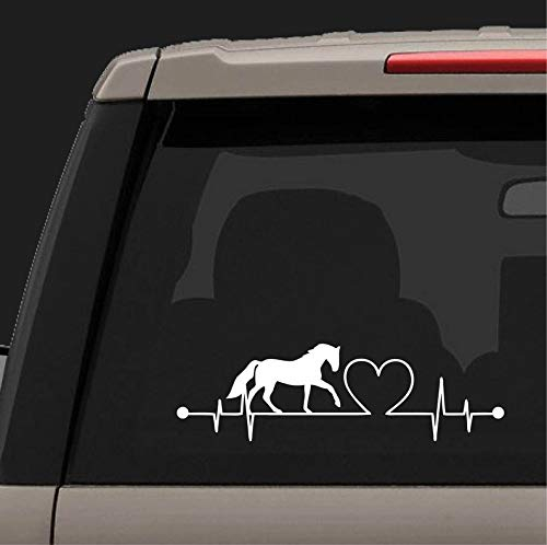 CELYCASY Pferde-Herzschlag-Aufkleber, Pferde-Herzschlag-Aufkleber, Auto-Aufkleber, Laptop, Yeti-Aufkleber