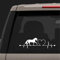 CELYCASY Pferde-Herzschlag-Aufkleber, Pferde-Herzschlag-Aufkleber, Auto-Aufkleber, Laptop, Yeti-Aufkleber