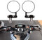 Motorrad Runden Lenkerendenspiegel Motorrad Rückspiegel für 7/8 Lenker Passend für Chopper Cruiser (Schwarz)