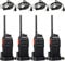 Retevis RT24V Freenet Funkgeräte, Walkie Talkie Lizenzfrei, Funkgerät mit Headset und USB Ladeschale, 6 Kanäle Walkie Talkie Aufladbar für Aktivität (4 Stück, Schwarz)