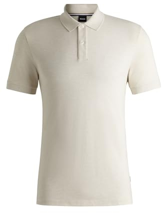BOSS Herren Pallas Pallas Poloshirt aus Baumwoll-Piqué mit Logo-Details Weiß XL