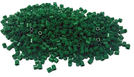 WS UK 1000 Pack Fuse Beads 5mm Midi - works like Hama Beads [Dark Green]