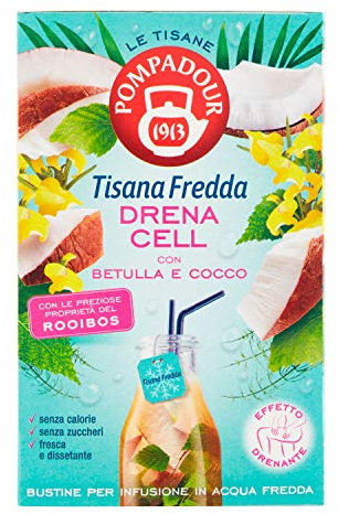 Pompadour Tisana Fredda Drenante 18 Filtri, 45g