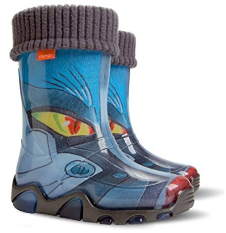 Demar LUX Gummistiefel Regenstiefel Kinderstiefel gefüttert mit Innensocken Mädchen Jungen