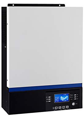 AIZYR 3000W Onduleur Solaire Hybride, Chargeur Solaire MPPT 80A Chargeur De Batterie 60A Inverseur Relié Au Réseau avec Interface De Communication USB + RS232 + RS485 + Contact Sec Amovible,3000w