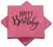 20 Servietten 'Happy Birthday' zum Geburtstag 33x33 cm - (altrosa/anthrazit)