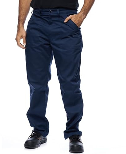 MAZALAT work wear Pantalons de Travail Homme, Pantalons de Travail Modèle Classique, Pantalon Cargo, Vêtements de Travail, Grandes Tailles jusqu'à 3ХL, Bleu Marine, 54