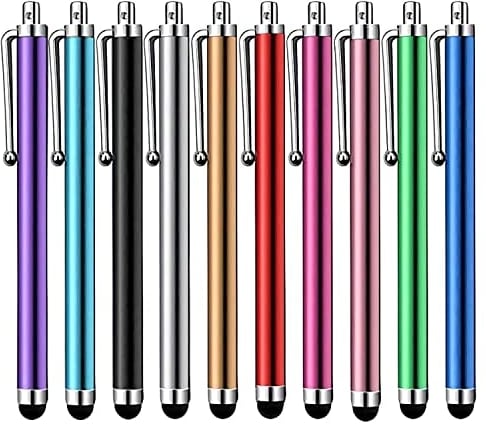 Stylet [10 Pack] Stylets Universels Capacitifs à Écran Tactile pour Tablettes, iPad Mini, iPad Pro, iPad Air, Smartphones, Samsung Galaxy - Plusieurs Couleurs