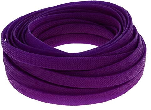 Heyiarbeit 10m/32.8ft PET Expandable Braid Cable Sleeving Flexible Wire Mesh Sleeve Purple 10mm