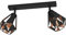 EGLO Deckenlampe Carlton 7, Deckenleuchte mit 2 Spots, Spotbalken Vintage, Industrial, Retro, Wohnzimmerlampe aus Stahl in Schwarz und Kupfer, Lampe Decke mit E27 Fassung