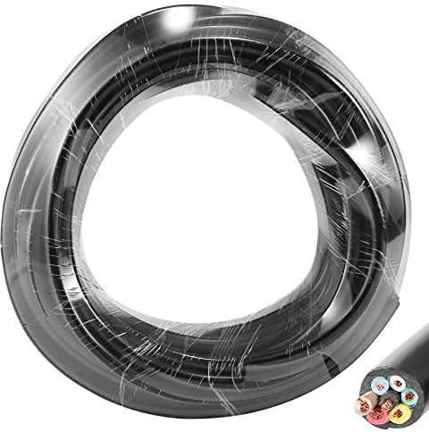 AGRISHOP FLRYY 10M Cavo Tondo per Auto 7 Fili x 0.65 mm², Cavo Rimorchio 7 Poli Cavo Elettrico,Prolunga 7poli Rimorchio,Estensione Cavo 7 Fili