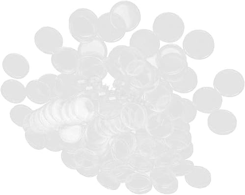 Tiuimk Lot de 100 porte-capsules ronds en plastique transparent 20 mm