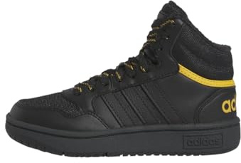 adidas Hoops Mid 3.0 Shoes Kids Schuhe, core Black/core Black/preloved Yellow, 38 EU