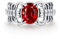 Waysles Skorpion Ring 925 Sterlingsilber Verstellbarer Skorpion Offener Ring mit Rot Zirkonia Halloween Gotik Scorpio Schmuck für Damen Männer Herren 8#