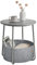 VASAGLE Side Table, Round End Table with Fabric Basket, Spacious, for Living Room Bedroom, Bedside Table, Modern Style, Dove Grey and Slate Grey LET223G36