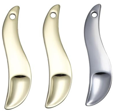 GLEAVI 3stücke Makeup Dig Scoop Tragbarer Kosmetikspatel Aus Zinklegierung Make-up-löffel Für Gesichtspflege Zum Mischen Und Auftragen Von Cremes Und Lotions