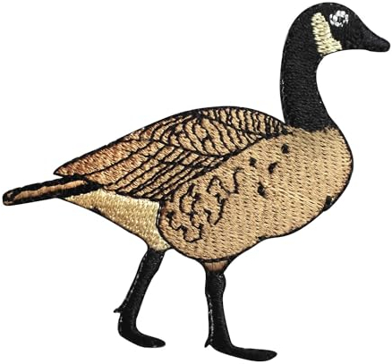 WASPRO Aufnäher mit Gänsemotiv, bestickt, zum Aufbügeln oder Aufnähen, Abzeichen für Kleidung usw., 7 x 7 cm