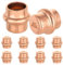 HeSun Kupfer-Endkappe (Stecker), 1,27 cm Kupfer-Druckarmaturen, Presspassform für Kupferrohranschluss, 10 Stück
