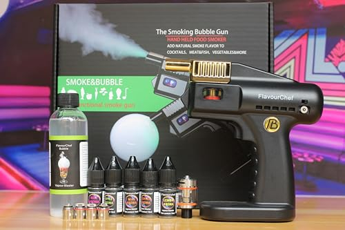 Cocktail-Sprudelpistole. Smoke Bubble Gun | Vapor Blaster|Smoke Gun | Contains - fragran Liquid and Bubbles - Food & Drink, Bar/Restaurant/Family Dinner, Bourbon