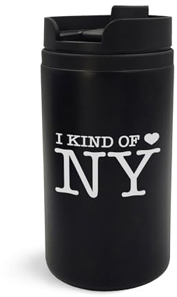 I Kind Of Love NY New York, Tazza da viaggio, Arte Incisa, Isolata