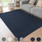 Ceneco Teppich Wohnzimmer, Chenille Kurzflor Teppiche, rutschfeste Waschbare Teppich Schlafzimmer, Teppiche Kurzflor Küche, Dünne Tepich Kinderzimmer, Lounge Bereich Teppisch (Marineblau, 140×200cm)
