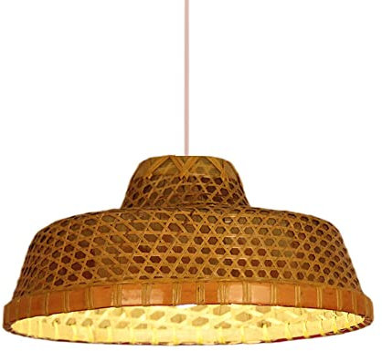 Lámparas de araña, Lámpara Colgante de bambú Personalizada con Sombrero de Paja de bambú Chino, lámpara Colgante Decorativa Pastoral for Comedor, lámpara Colgante de Techo Retro Japonesa for salón de