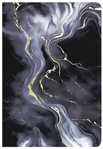Berkin Arts Kompatibel mit iPad Pro 2/ iPad Pro 3/ iPad Pro 4 Case - Black Marble with Gold Accents, Slim and Protective Cover
