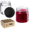 KADAX Petits bocaux à conserve de 200 ml, fi66 mm, mini pots à miel et épices, bocaux hermétiques, bocaux à conserves, bocaux à conserves, bocaux ronds (noir mat, lot de 100)