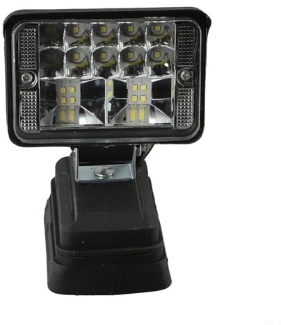 Lampe de travail sans fil, pour Bosch 18 V, luminosité réglable, projecteur LED pour éclairage extérieur de chantier (20,3 cm)