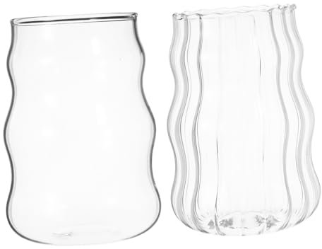 Alipis Set 2 Bicchieri Trasparente Da 500ml Tazze Per Latte e Bevande Resistenti e Riutilizzabili Per Uso e Professionale