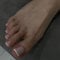 24pcs Matte False Toenails with Glue - 12 Sizes Short Full Cover French Toe Nail Art - Square Nude Artificial Tips for Short Nail Decorations