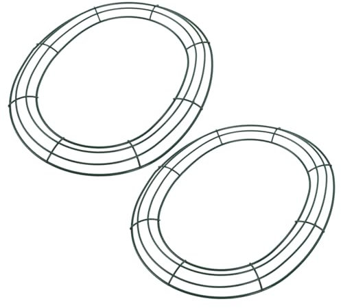 RORPOIR 2St Girlande Reifen Drahtkranzformen Kranzrahmen aus Eierdraht grüne Girlande künstliche blüten wandverkleidung Werkzeug zur Kranzherstellung Osterei-Kranzrahmen Eisen Green