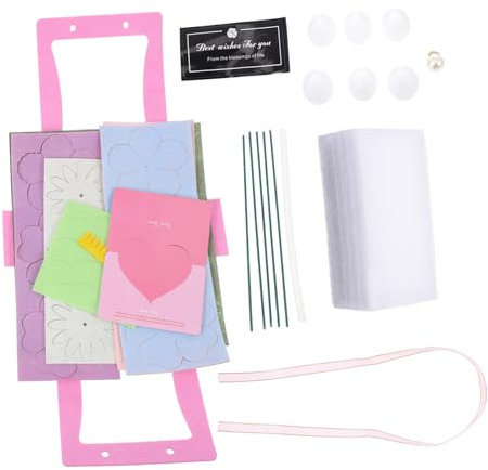 NUOBESTY 1 Satz handgefertigter Blumenkorb Weiden Körbe bastelsets für Bastelmaterial für Blumenkorb zum Muttertag selber machen Kindergarten basteln Nicht gewebt