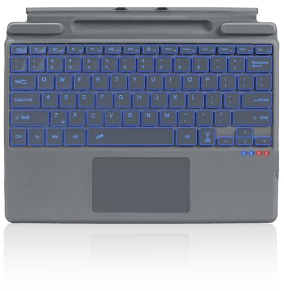 Sunnymark Tastiera Surface Pro 8, tastiera wireless retroilluminata a 7 colori per Microsoft SurfacePro 8/9/10/X Type Cover, design ultra sottile con forte attacco magnetico