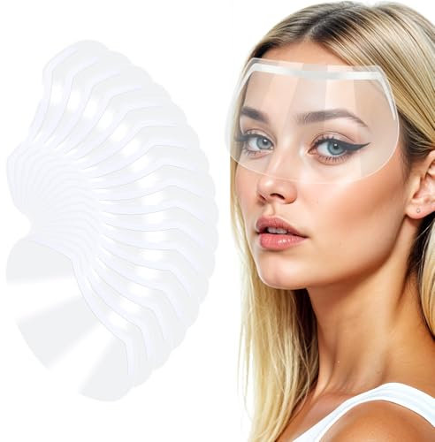 50 protezioni per gli occhi per doccia, protezione trasparente per gli occhi, tipo M, accessorio per parrucchiere per l'estensione delle ciglia, interventi chirurgici per gli occhi dopo la cura