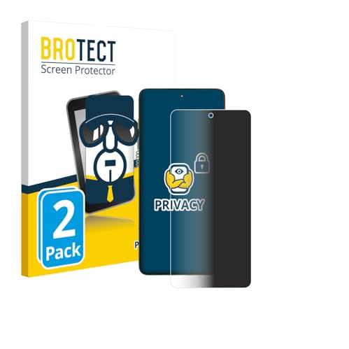 BROTECT Blickschutzfolie für Motorola Edge 70 | 2 Stück Anti-Spy Displayschutz Made in Germany Smartphones und Handys Privacy Screen Protector Blaulichtfilter Klare Folie