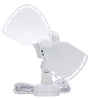 SEEKR Ultimate, 747DCWCS, Direct Wire 12V Compact Grill-less, Easy to Clean, 2-Speed Cabin Fan, 150/200 CFM 5.25 x 2.5 x 8.0, White